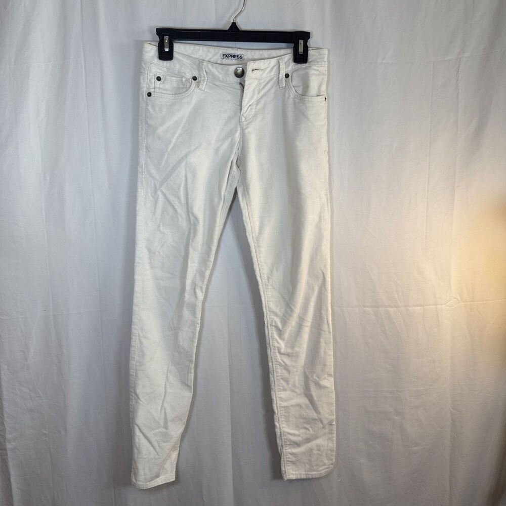 Women’s Express White Corduroy Jeans Size 0 Preowned